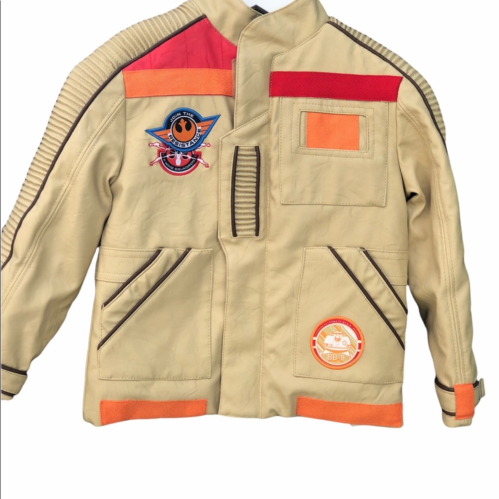 Disney store Star Wars faux leather Finn pilot jacket for kids
